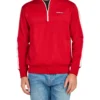 Oved Loungewear Quarter-Zip Pullover Track Jacket - Red