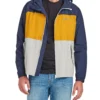 Oved Casual Jackets Hooded Windbreaker Jacket - Navy/Gold/Grey