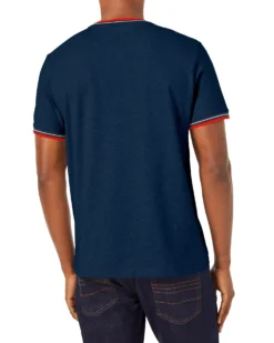 Oved Supima Cotton Pocket Crew T-Shirt - Navy