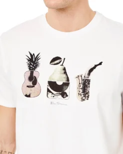 Oved Banana Split Graphic T-Shirt - Bright White Loungewear