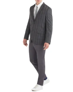 Marcraft Crown Check Sportcoat Jacket - Charcoal Tailored Shop