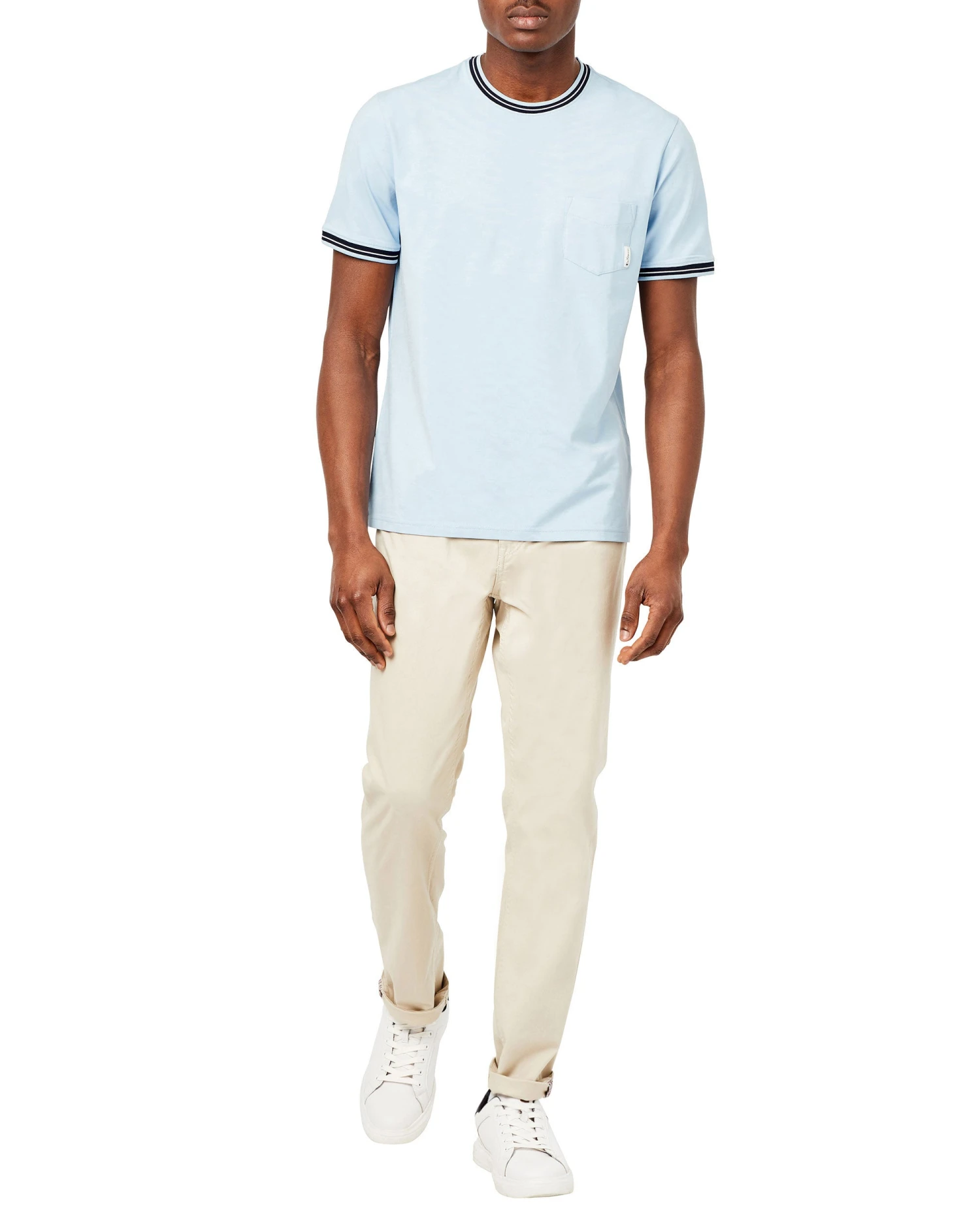 Oved Supima Cotton Pocket T-Shirt - Light Blue 6 Oved Supima Cotton Pocket T-Shirt - Light Blue