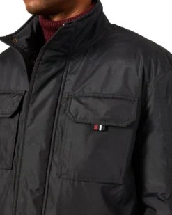 Hawke Men's Utility Parka With Hooded Bib - Black Coats