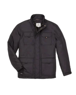 Hawke Men's Utility Parka With Hooded Bib - Black Coats