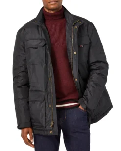 Hawke Men's Utility Parka With Hooded Bib - Black Coats