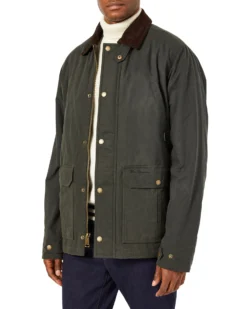 Hawke Men's Coated Cotton Jacket With 2 Oz. Fill - Loden Casual Jackets