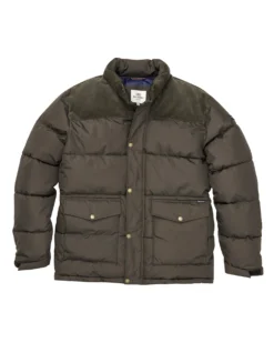 Hawke Men's Sherpa Stand Collar Puffer With Corduroy - Bark 8 Hawke Men's Sherpa Stand Collar Puffer With Corduroy - Bark