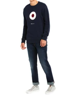 Oved Bullseye Logo Fleece Sweatshirt - Navy Blazer