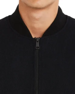 Oved Wool Bomber Jacket - Black Casual Jackets