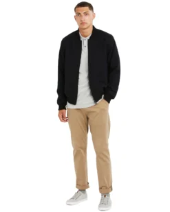 Oved Wool Bomber Jacket - Black Casual Jackets