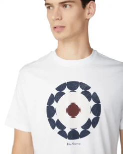 Oved Short-Sleeve Circle Target Logo Graphic Tee - White