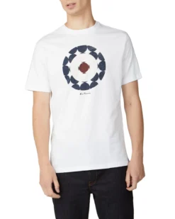 Oved Short-Sleeve Circle Target Logo Graphic Tee - White