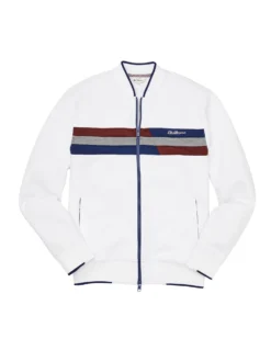 Oved Color Block Track Jacket - Bright White Loungewear