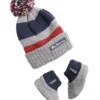 Astor Baby Winter Hat & Bootie Set - Mod Stripe Kids Shop 1 Astor Baby Winter Hat & Bootie Set - Mod Stripe Kids Shop