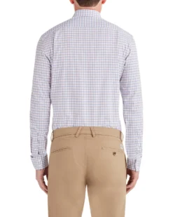 LF Rose & Blue Dobby Check Slim Fit Dress Shirt Tailored Shop