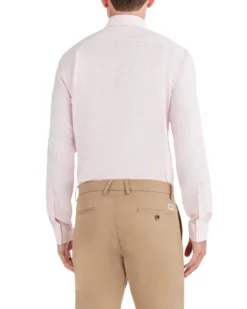 LF Tailored Shop Pink Dobby Gingham Slim Fit Dress Shirt