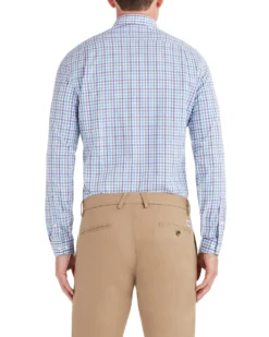 LF Tailored Shop Purple Multi Dobby Check Slim Fit Dress Shirt