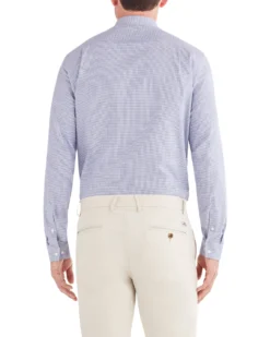 LF Purple & Navy Jasper Houndstooth Slim Fit Dress Shirt