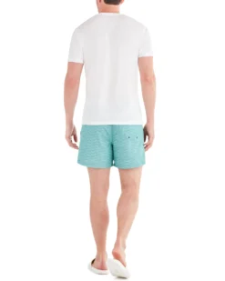 Powerplay Shorts Men's Navagio Printed Swim Short - Turquoise