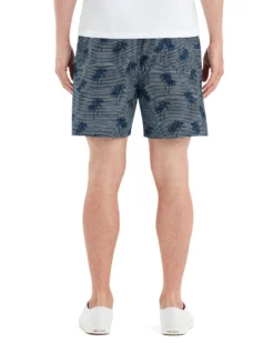 Powerplay Men's Unawatuna Tropical Print Swim Short - Navy