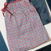 Powerplay Men's Palm Beach Gingham Check Swim Short - Blue/Red Shorts