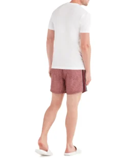 Powerplay Men's Mandalay Geo Print Swim Short - Pink Shorts