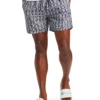 Powerplay Shorts Men's Shoal Bay Geo Print Swim Short - Black/Snow White