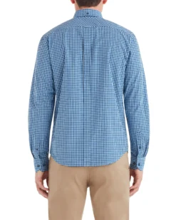 Zuma Long-Sleeve Gingham Shirt - Cobalt