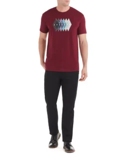 Zuma Argyle Logo Graphic Tee - Maroon Loungewear