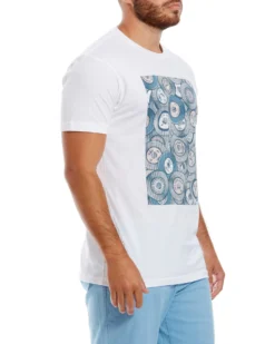 Zuma Loungewear Halftones Graphic Tee - White