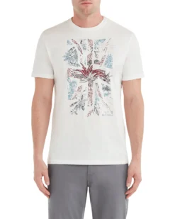 Zuma Tropical Union Jack Graphic Tee - White Loungewear