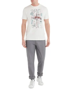 Zuma Tropical Union Jack Graphic Tee - White Loungewear