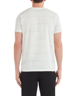 Zuma Palm Striped Styled Tee - White