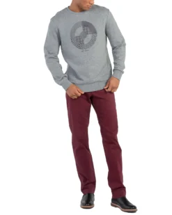 Zuma Raised Target Print Sweatshirt - Light Grey Loungewear