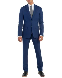 Marcraft Bell Bi-Stretch Two-Button Side Vent Suit - Blue Tailored Shop