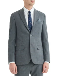 Marcraft Burge Bi-Stretch Two-Button Notch Lapel Jacket - Grey Tailored Shop