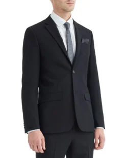Marcraft Tailored Shop Burge Bi-Stretch Two-Button Notch Lapel Jacket - Black