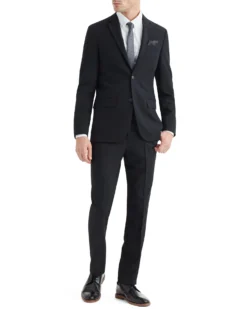 Weatherproof Tailored Shop Burge Bi-Stretch Two-Button Notch Lapel Jacket - Black