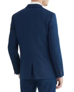 Weatherproof Burge Bi-Stretch Two-Button Notch Lapel Jacket - Blue Tailored Shop
