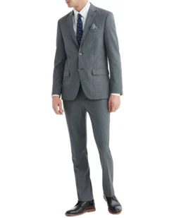 Marcraft Cave Bi-Stretch Flat Front Suit Pant - Grey Tailored Shop