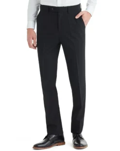 Weatherproof Tailored Shop Cave Bi-Stretch Flat Front Suit Pant - Black