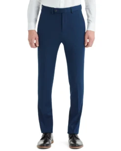 Weatherproof Cave Bi-Stretch Flat Front Suit Pant - Blue Tailored Shop