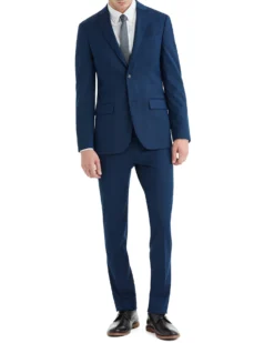 Weatherproof Cave Bi-Stretch Flat Front Suit Pant - Blue Tailored Shop
