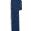 Randa Tailored Shop Lancaster Knit Slim Tie - Navy