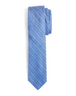 Randa Tailored Shop Donegal Stripe Slim Tie - Cobalt