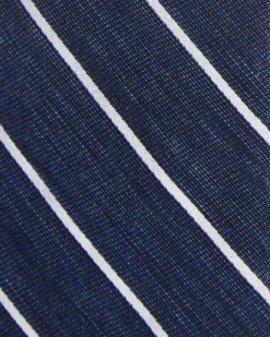 Randa Kalvin Stripe Silk Neck Tie - Navy Tailored Shop