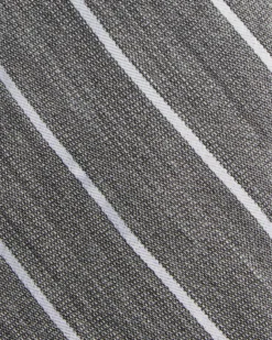 Randa Kalvin Stripe Silk Neck Tie - Silver Tailored Shop