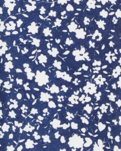 Randa Kenneth Floral Printed Silk Neck Tie - Navy Tailored Shop