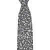 Randa Kenneth Floral Printed Silk Neck Tie - Silver